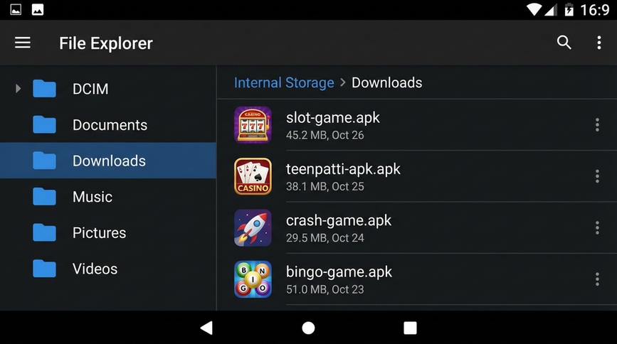Main screen of 115 Slot Game gameapk page for PK players