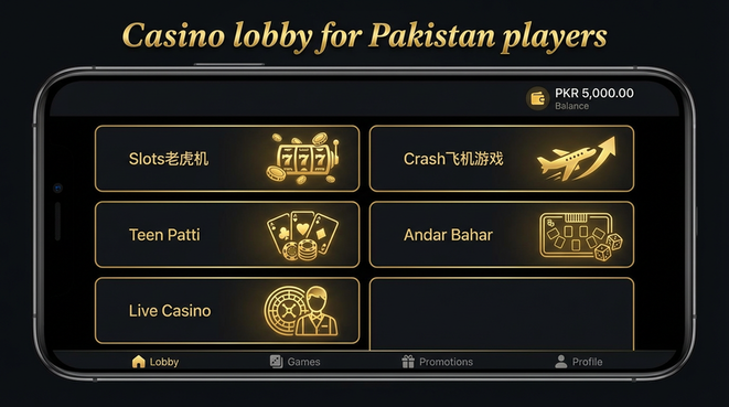 Lobby view of 115 Slot Game for Pakistan users
